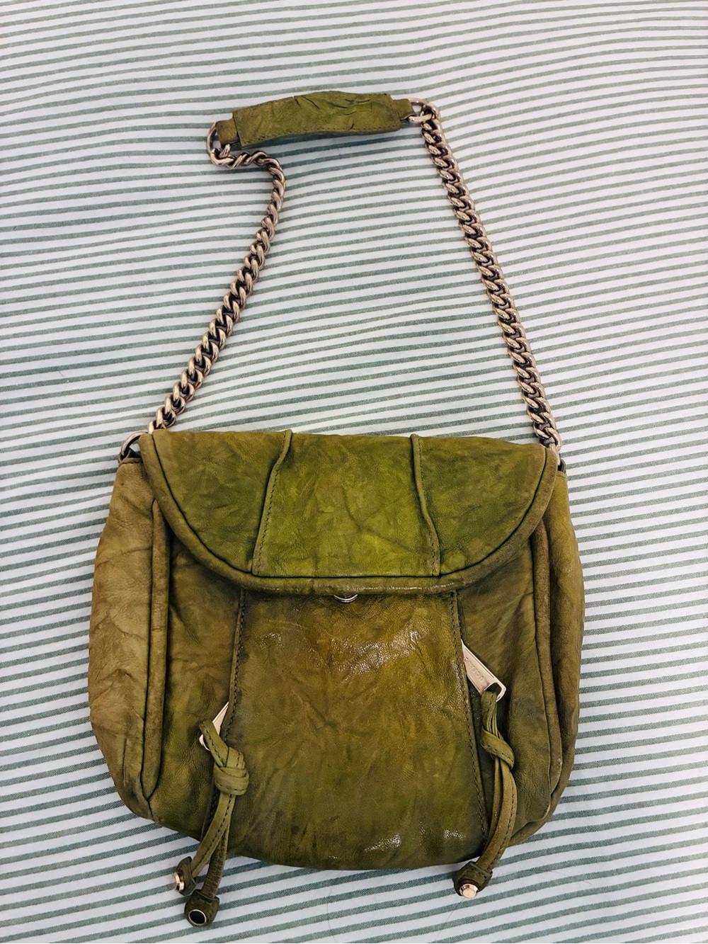 Joy Gryson Haylie green leather handbag purse